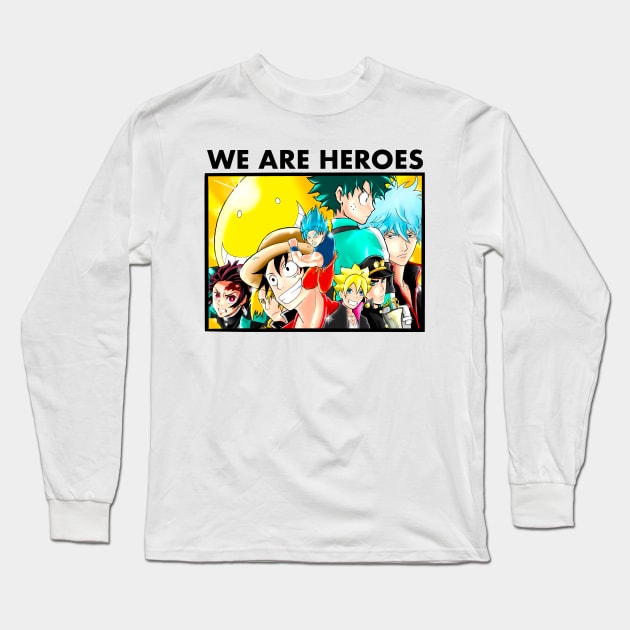 Shonen Heroes Long Sleeve T-Shirt by Uzzi Watson